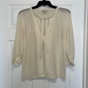 Joie Cream 100% silk 3/4 sleeve blouse